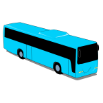 Blue bus drawing